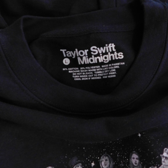 TAYLOR SWIFT Midnights Eras Navy Blue Crewneck Sweatshirt Pullover Concert Music - Picture 8 of 9